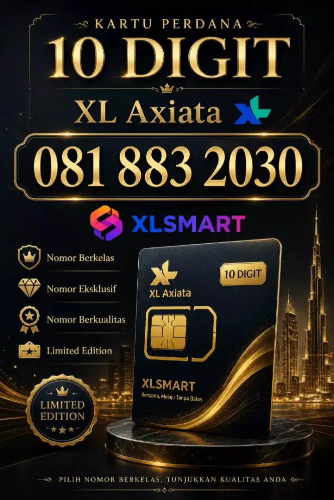 Perdana Eksklusif Spesial XL 10 DIGIT Spesial Angka Tahun Super 2030