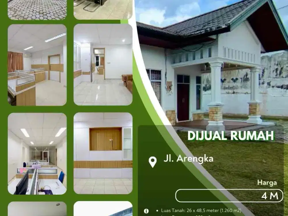 Dijual Rumah Semi Bulatan Pekanbaru Kota Daerah Arengka!