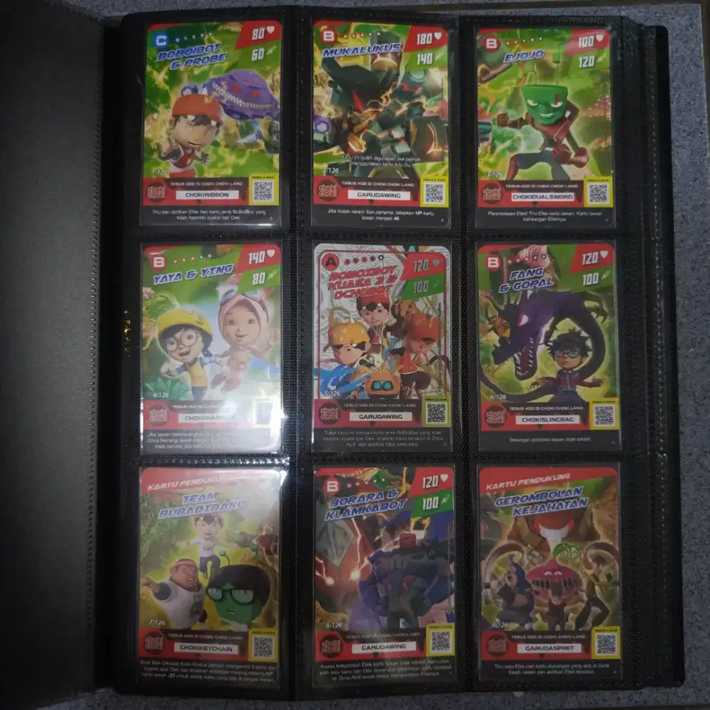 Kartu Boboiboy Choki Choki season 2 fullset 1-126