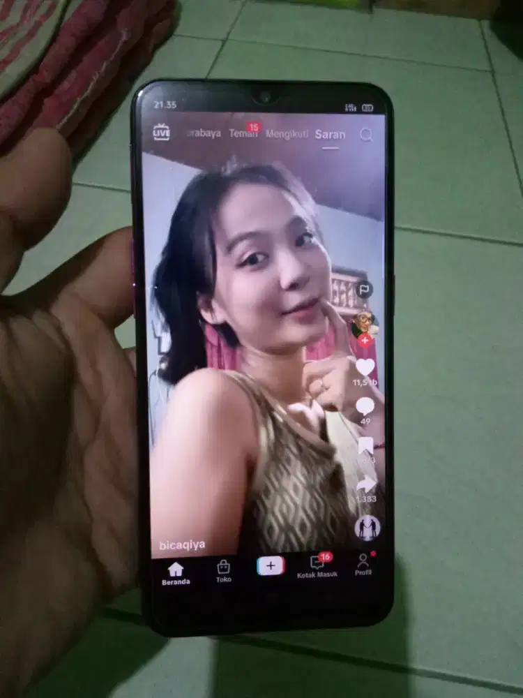 Hp Oppo F9 Pro ram 8gb dan 4G LTE normal semua lengkap lancar aman