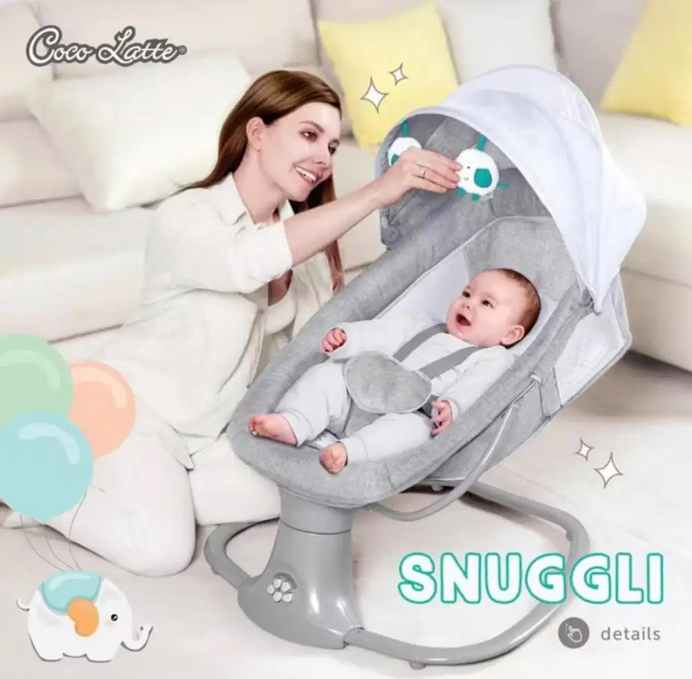 [PRELOVED] Cocolatte Snuggli Baby Swing - Warna Choco