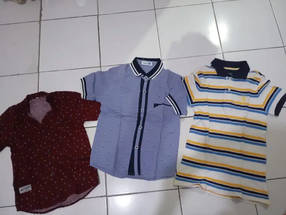 Kemeja anak laki laki 3 pcs