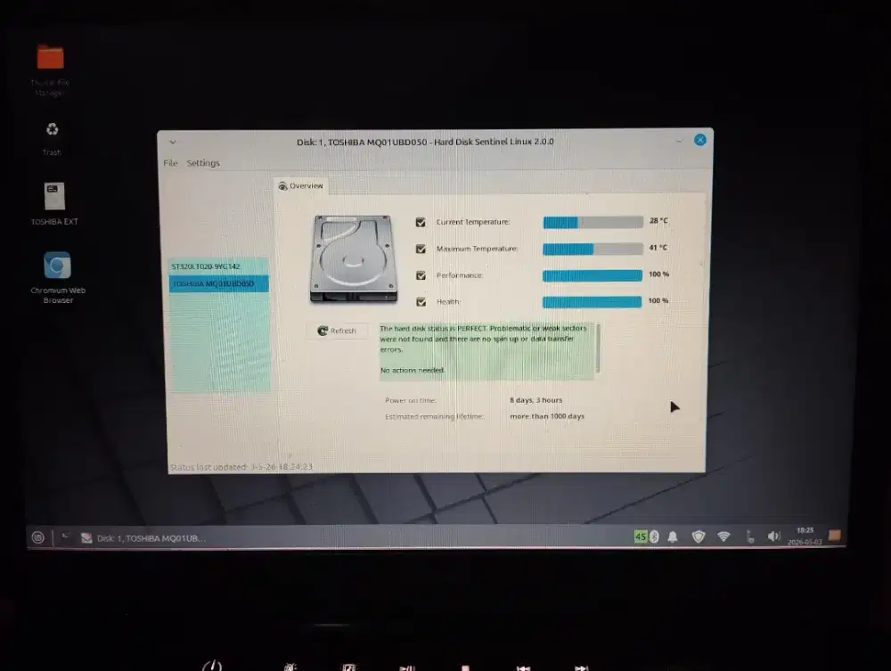 Hardisk Eksternal Toshiba 500GB Sentinel 100%