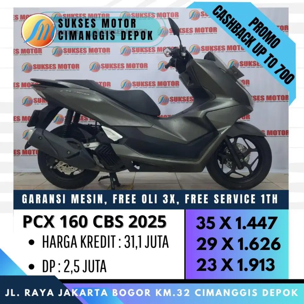 NEW PCX 160 CBS 2025 CASH KREDIT KARTU KREDIT 0% [SUKSES MOTOR]