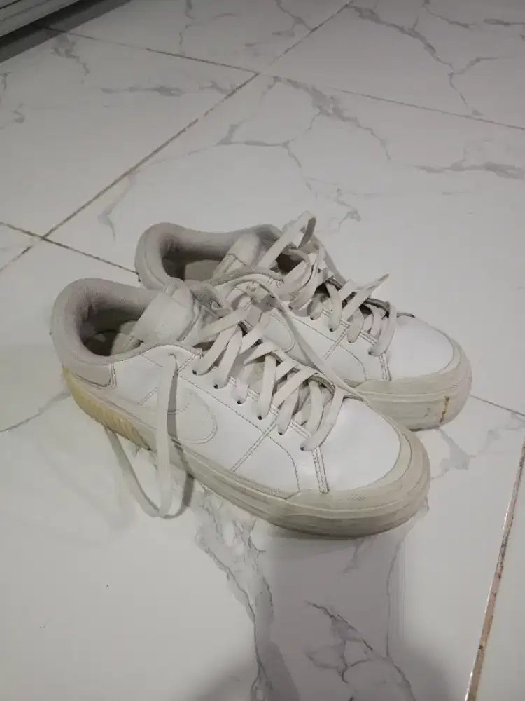 Nike Court Legacy Lift White Hemp - 100% Original (Size 40.5)