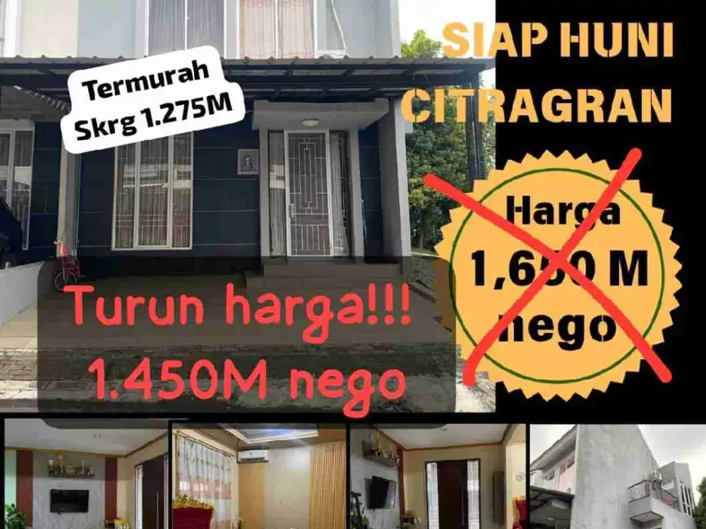DIJUAL RUMAH 2 LANTAI 1M AN CITRA GRAND CIBUBUR