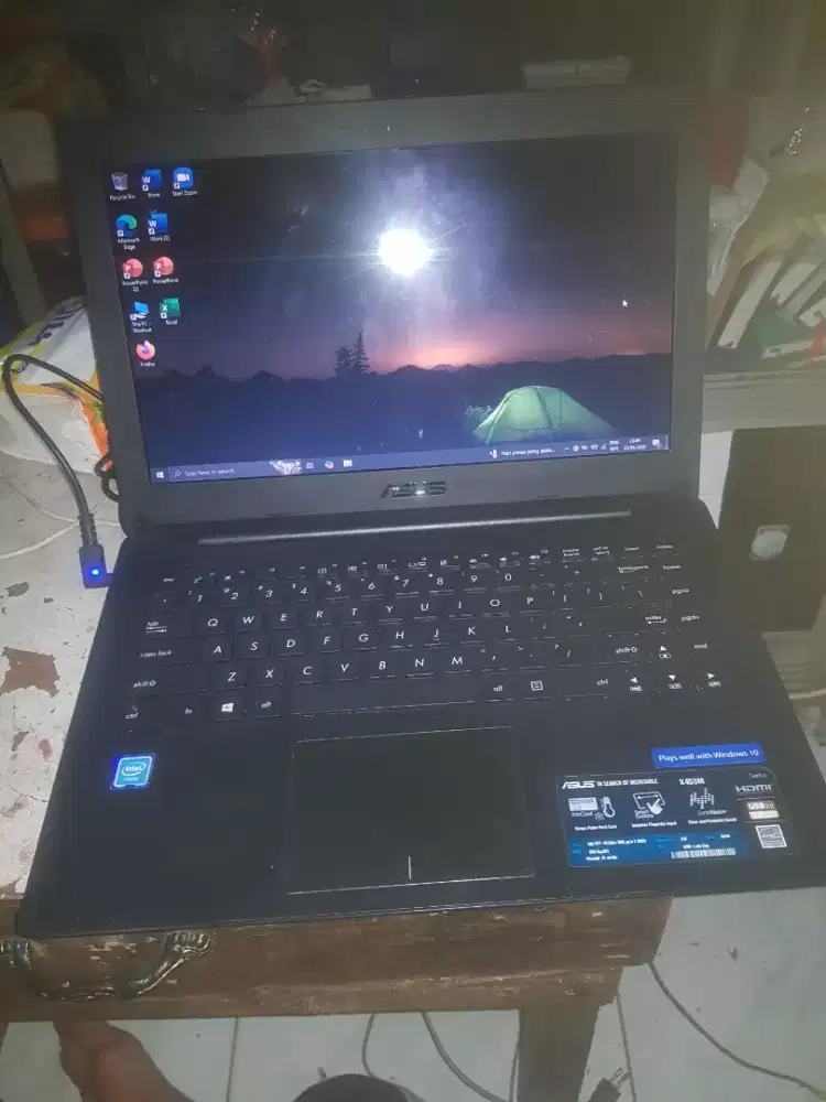 Laptop slim ASUS X453 intel CELERON ram 4gb hdd 500gb harga NEGO