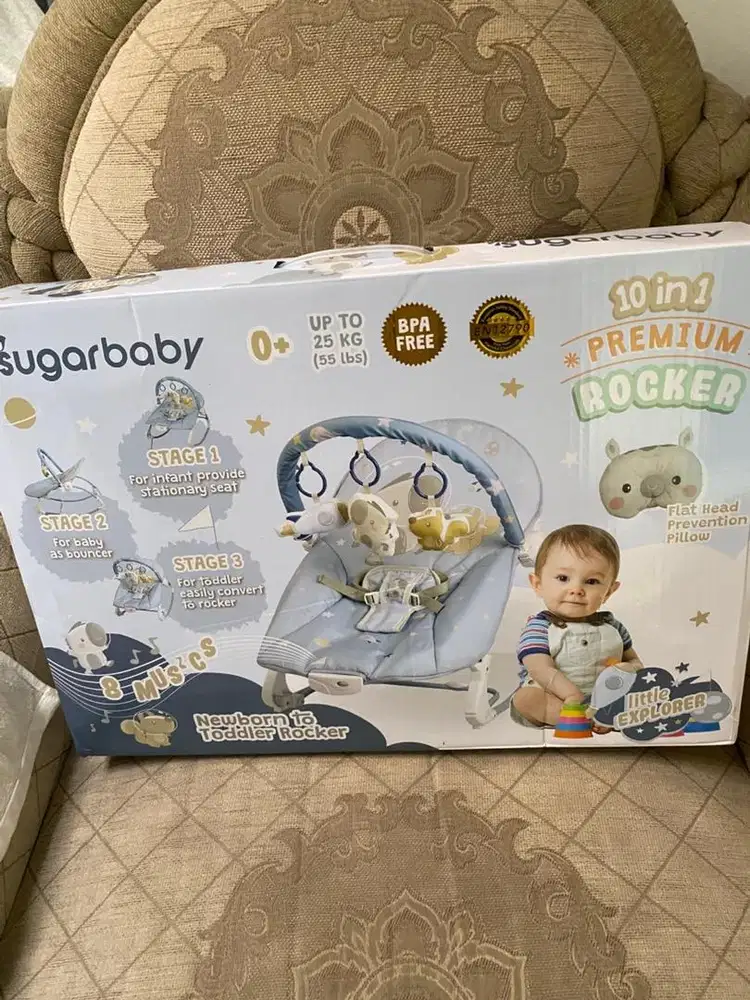 Sugarbaby 10in1 Premium Rocker / Bouncer Bayi/ ayunan bayi