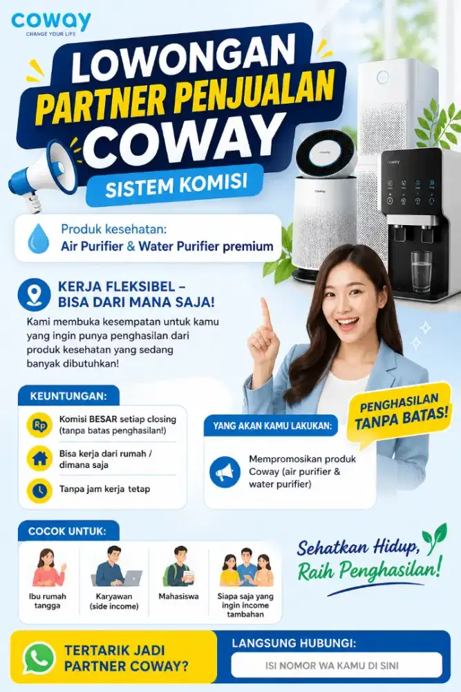 Dicari Freelance Sales berbasis komisi