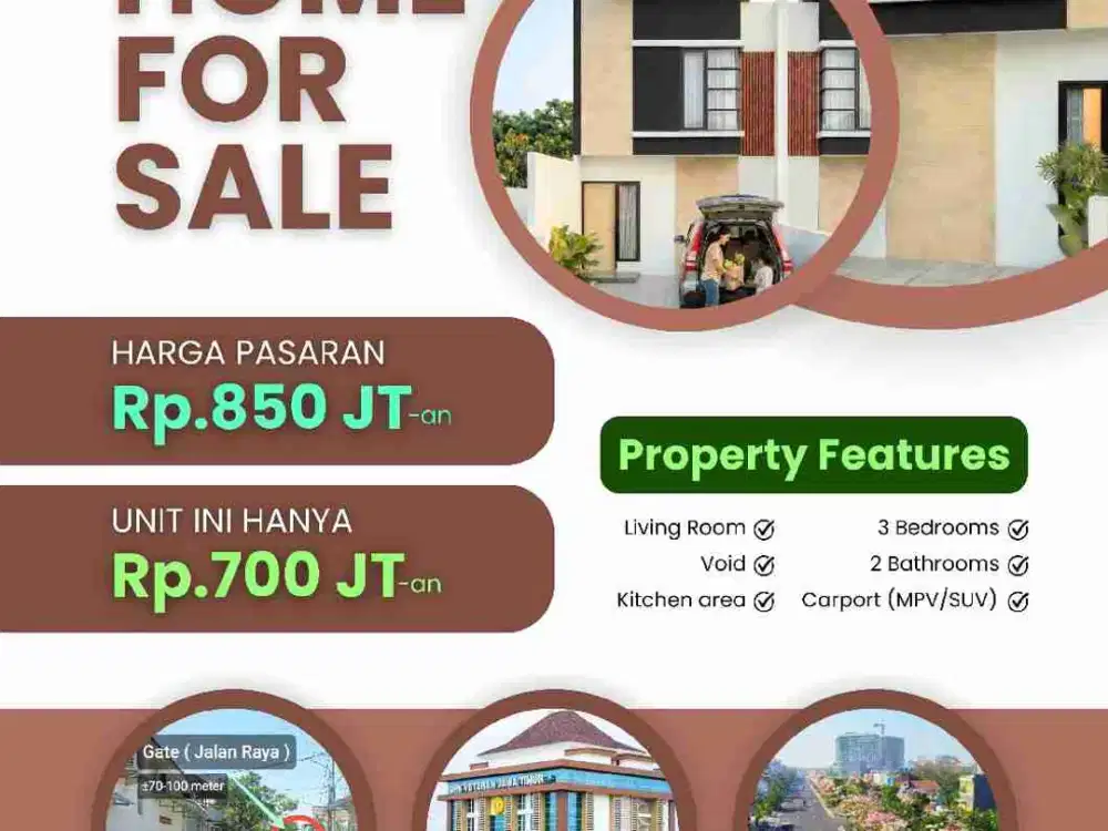 ‼️Rumah Baru Scandinavia Dekat Kampus UPN Rungkut ‼️