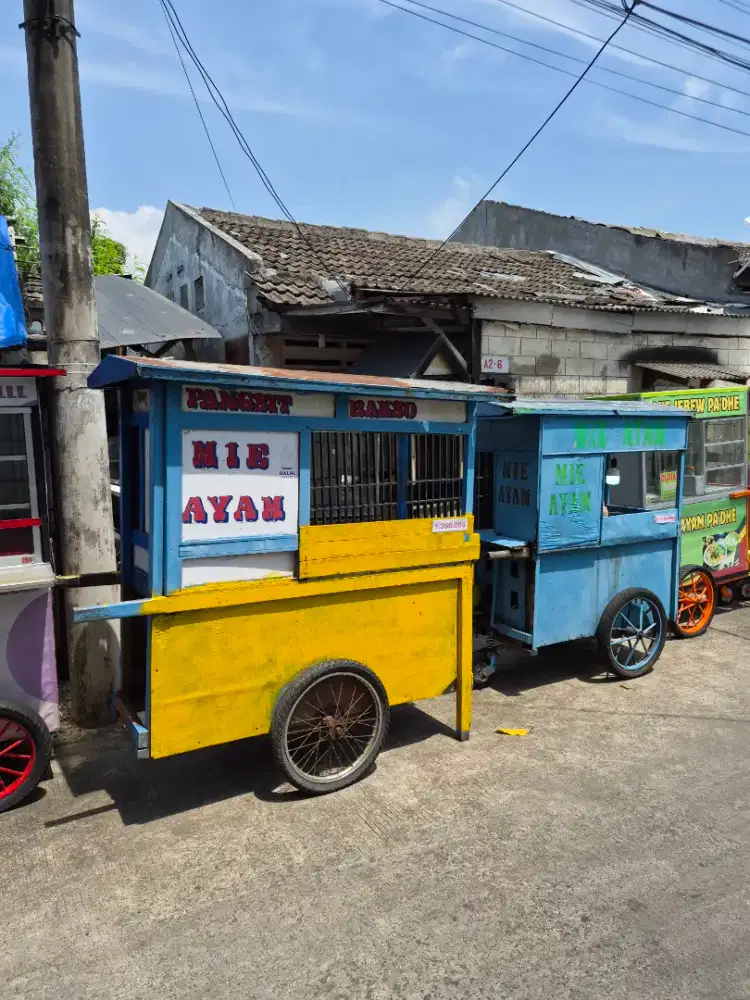 Gerobak Mie Ayam/ Bakso/ Nasi Uduk/ Gorengan/ Pempek/ Es Buah/ DLL