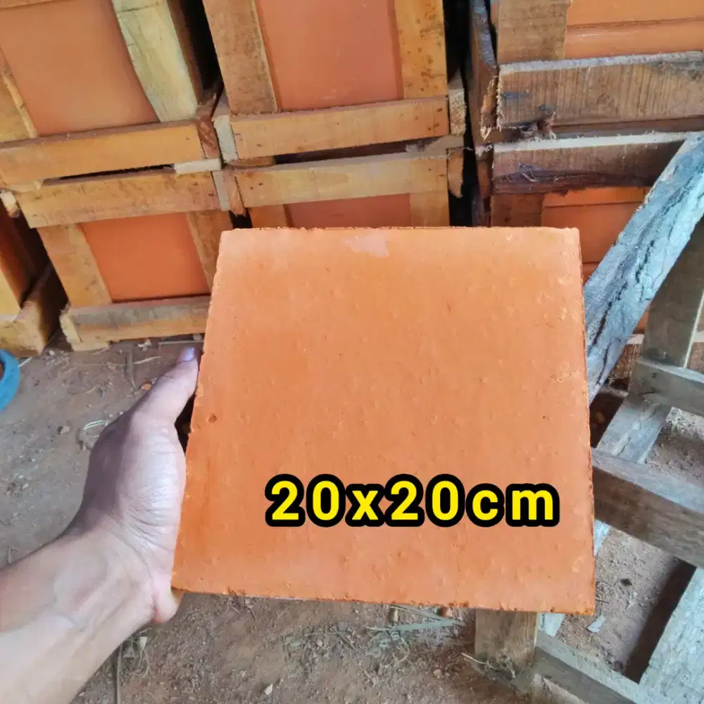 Bata tempel expose ubin terakota hias dinding rumah
