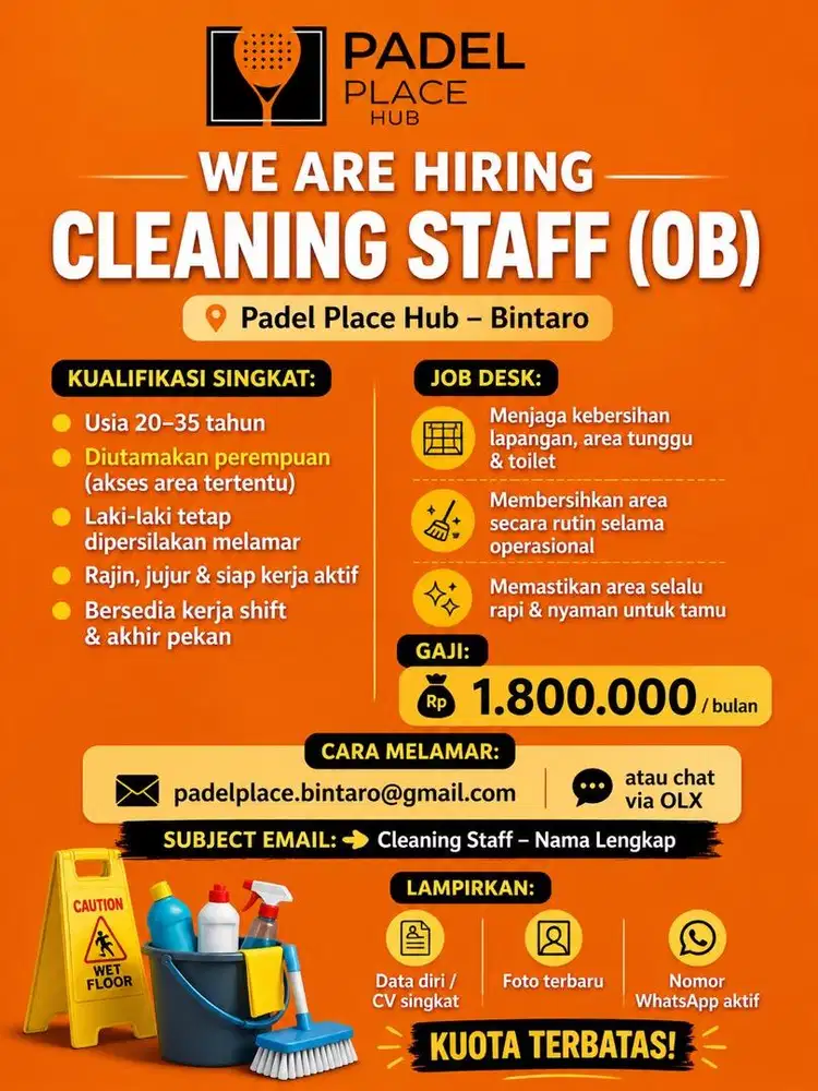 OB (cleaning staff - Padel Place Hub)
