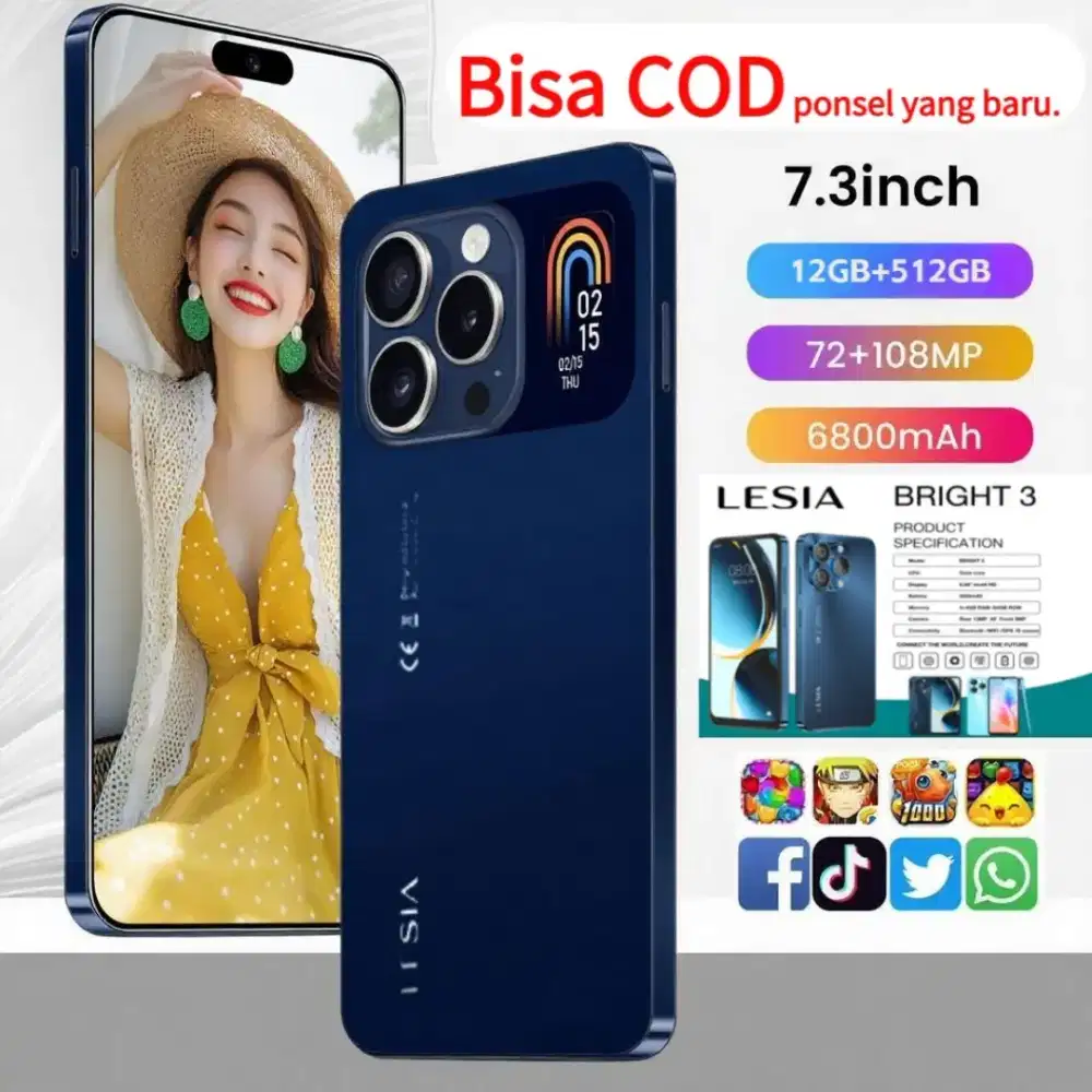 [100 %Ori ] HP 5G (8/256GB) Baru + 52 MP (Kamera Utama)