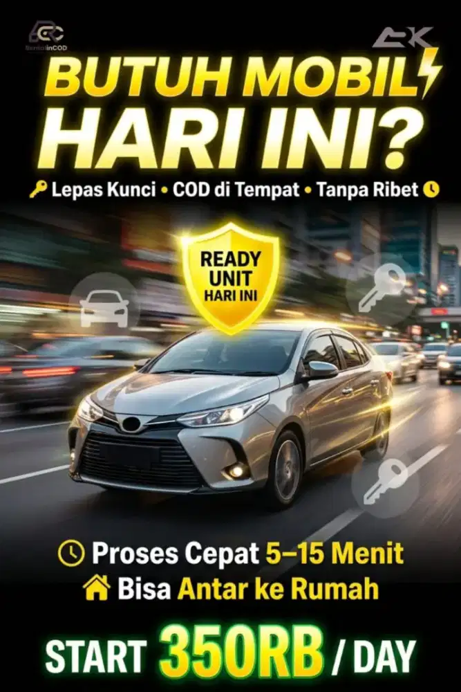 Sewa Mobil BULANAN (syarat mudah lepas kunci)