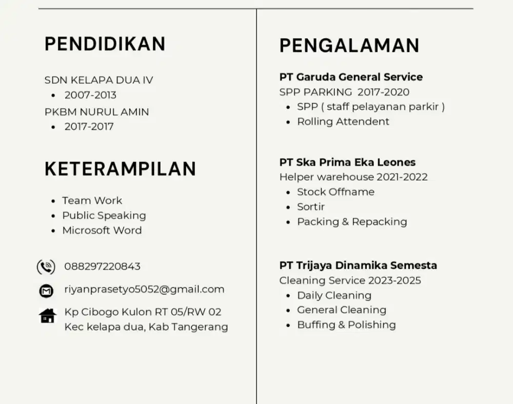 Mencari pekerjaan