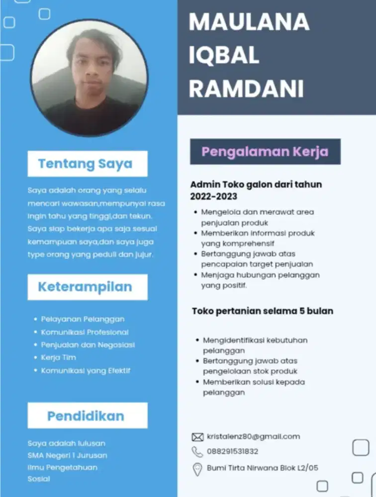 Nyari kerja daerah Cianjur, Sukabumi , Bogor