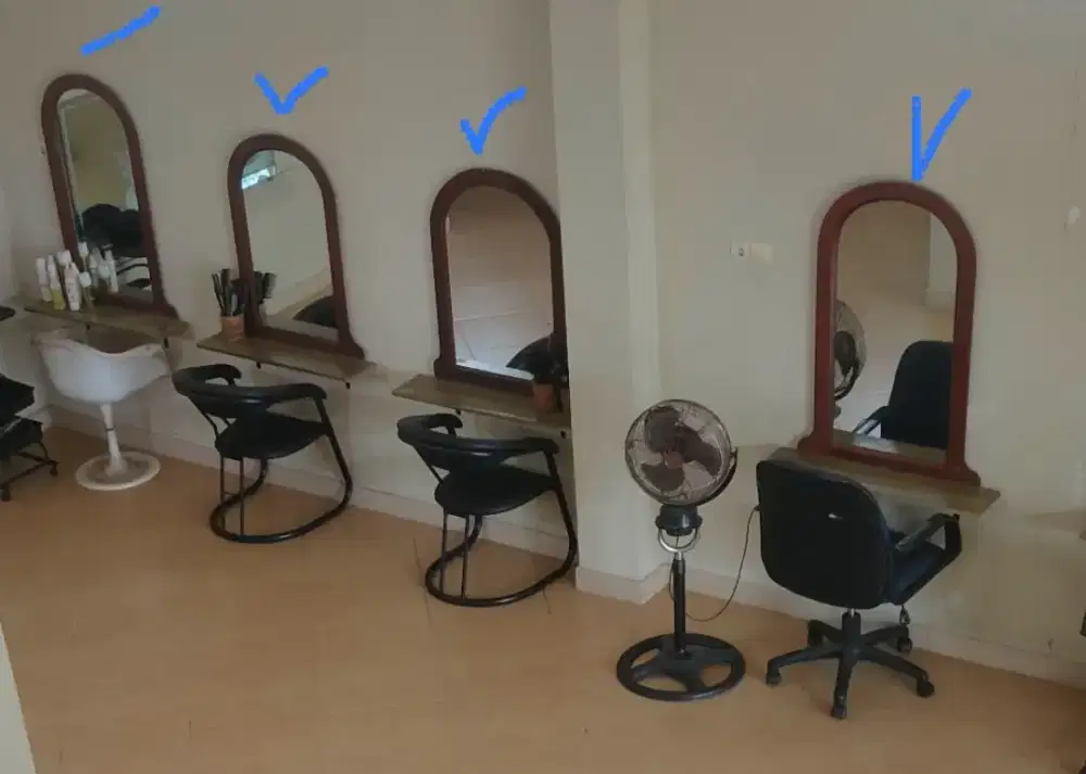 kaca rias untuk perlengkapan salon 4 kaca
