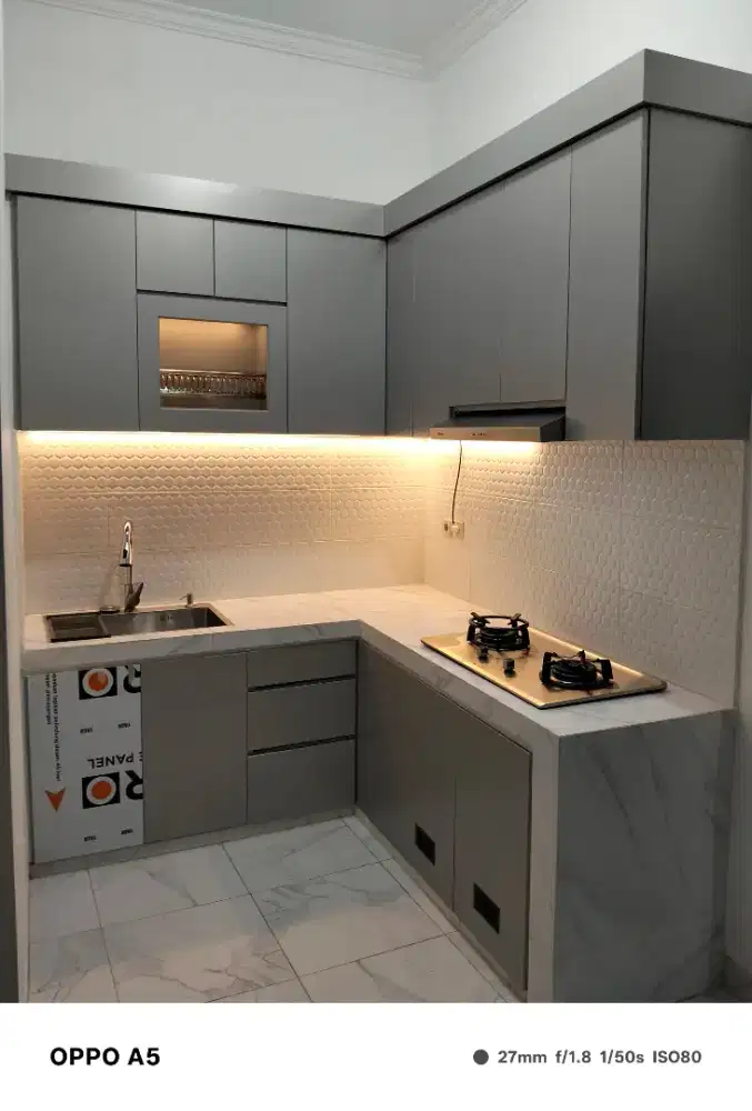 Kitchen set aluminium double layer anti rayap tahan lembab