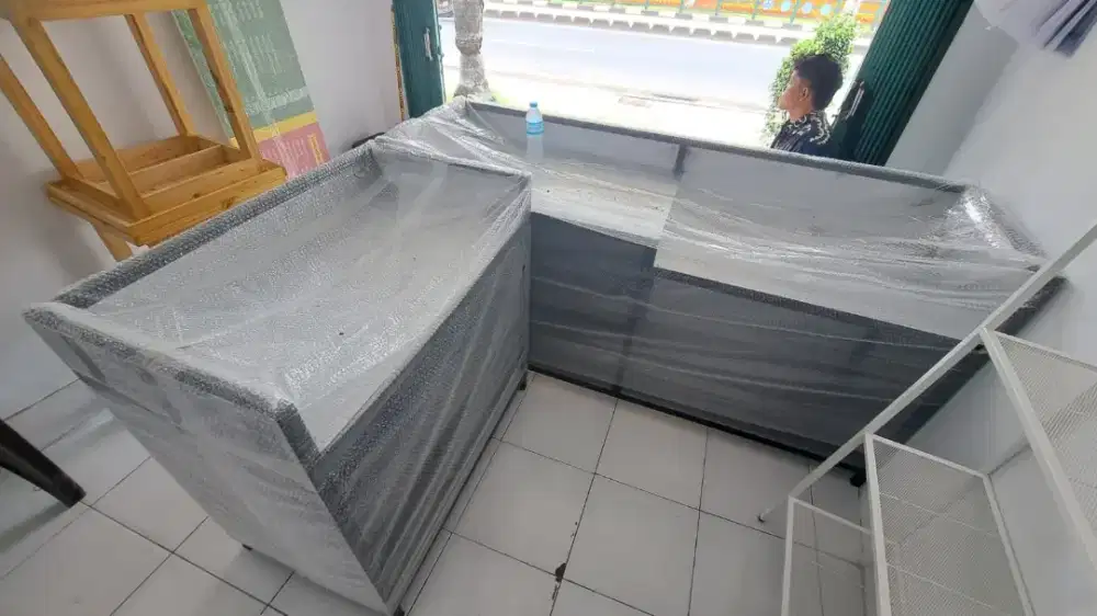 Di jual meja rak set dagang besi hollow