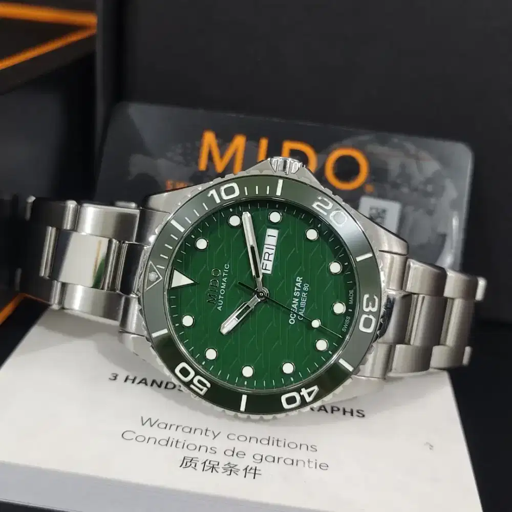[For Sale] Mido Ocean Star Green Matic Ceramic Bezel 42.5mm 80hrs