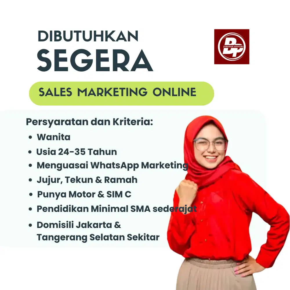 DIbutuhkan Sales Marketing Online