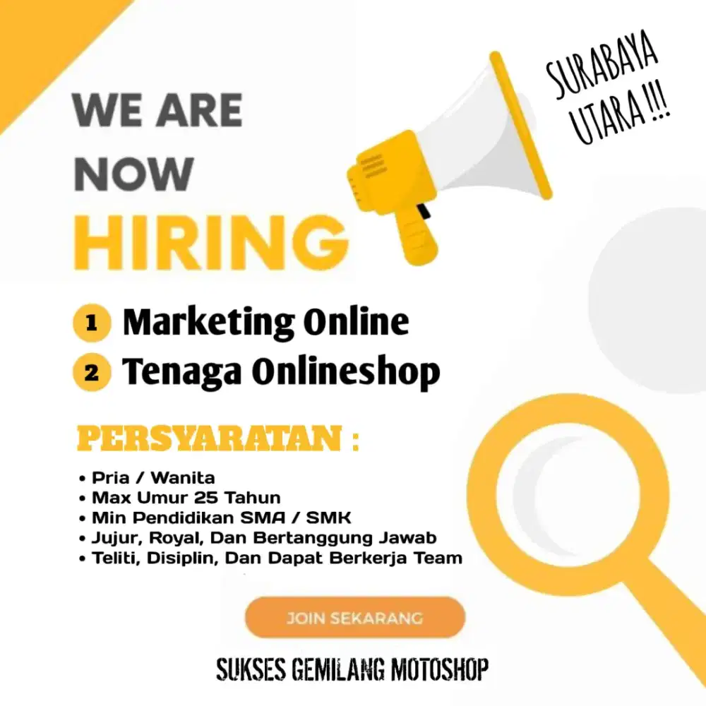 Online shop Sukses Gemilang Motoshop