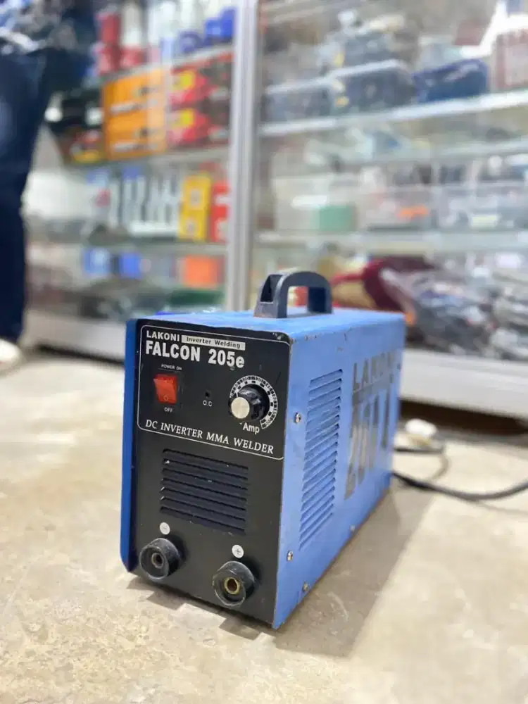 MESIN LAS BEKAS MMA 200A LAKONI 205e LISTRIK INVERTER IGBT DC 1 PHASE