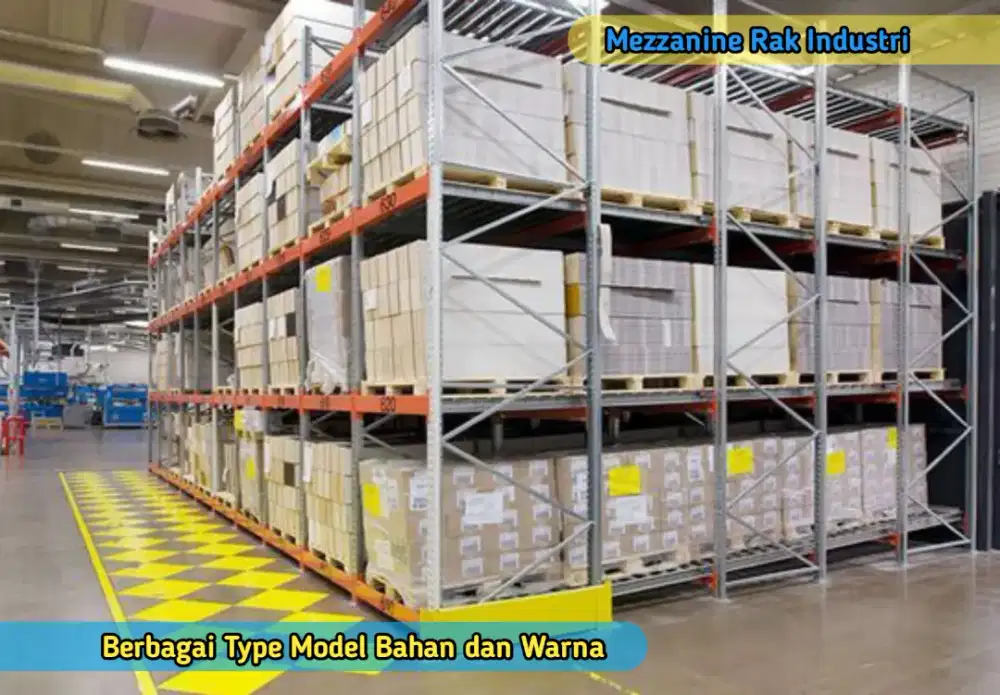 Rak Industri Mezzanine Space Kantor Produksi Gudang Penyimpanan Pabrik