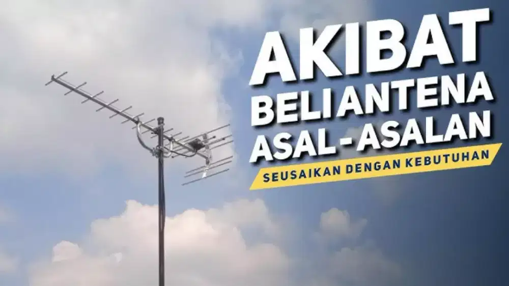 Paket pasang antena tv dgtal anti petir