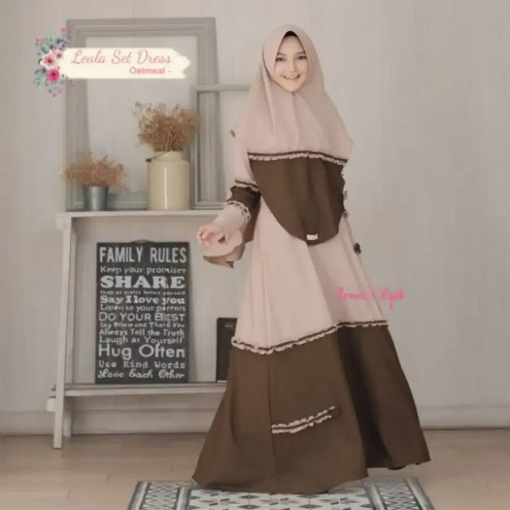 Ori set gamis dress erma hijab sister hijab