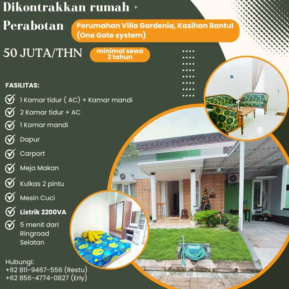 Disewakan Rumah/Villa Full Furnished di Yogyakarta
