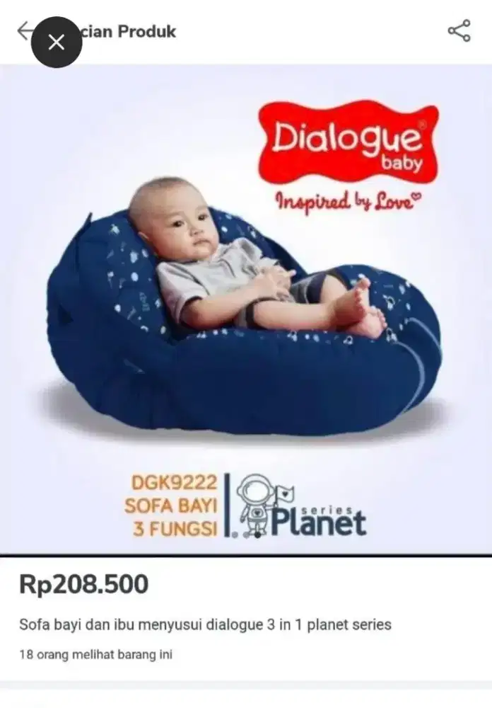 Sofa bayi ibu menyusui dialogue planet series