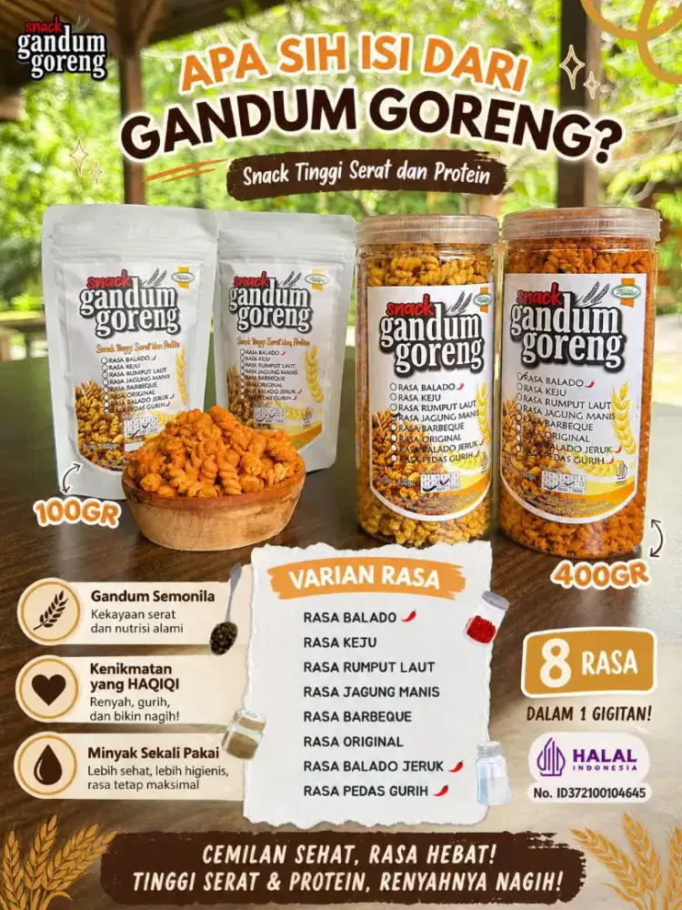 Gandum Goreng Cemilan Enak