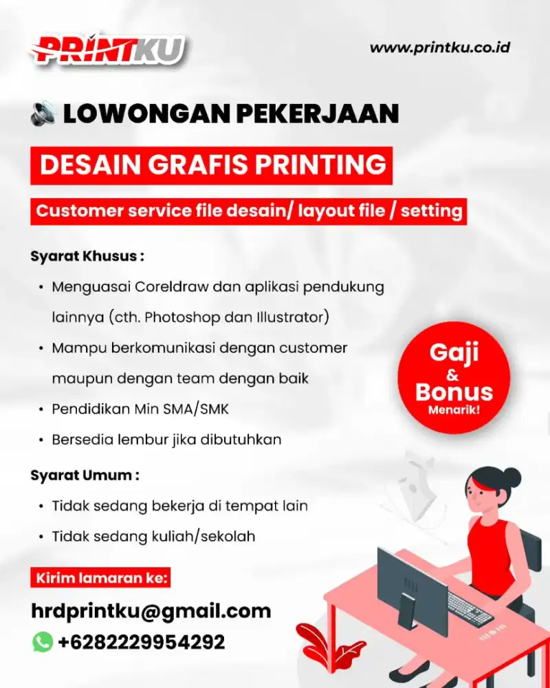 DESKPRINT DESAIN GRAFIS LAYOUTER PERCETAKAN DIGITAL PRINTING