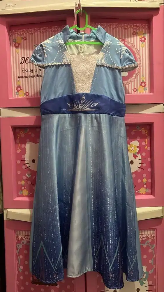Gaun princess Elsa frozen