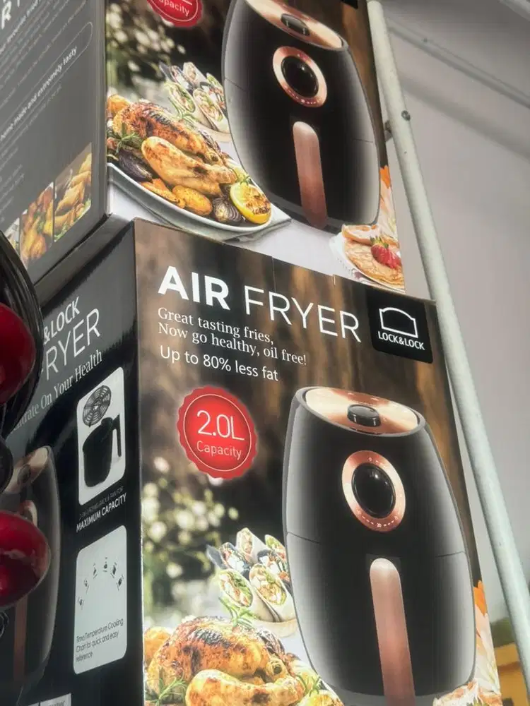 LocknLock Air Fryer 2L Black Rosegold