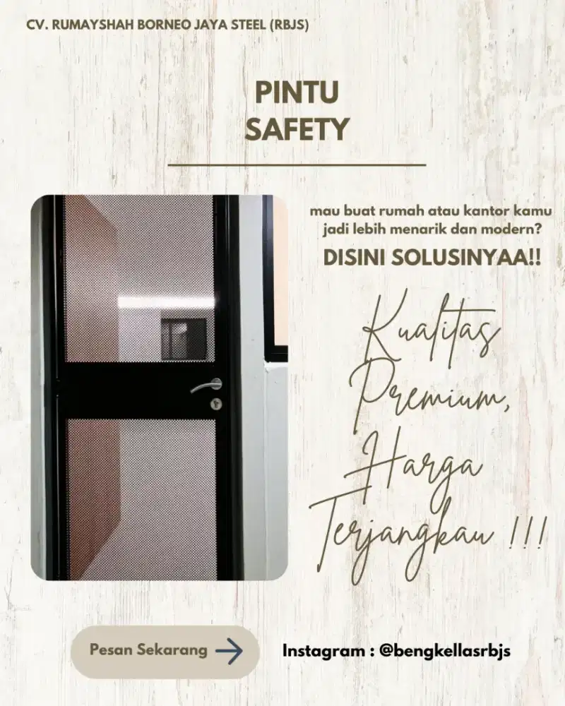 PINTU SAFETY INCLUDE KAWAT NYAMUK