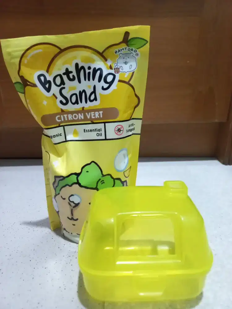 Pasir Mandi Hamster Hamtoro Citron Vert (Free bak mandi)