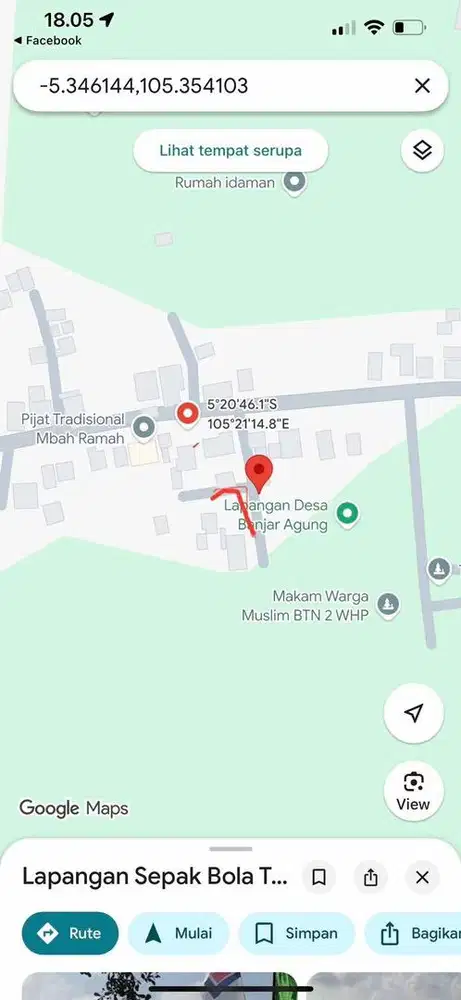 jual tanah sertifikat hak milik belakang itera