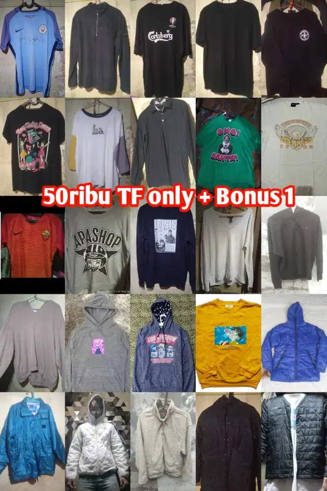 baju 50rb + bonus 1 tf only