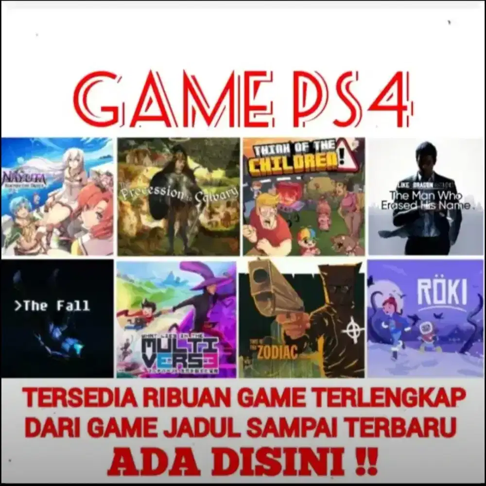 GAME PS4 (Baca Deskripsi) Murah Harganya