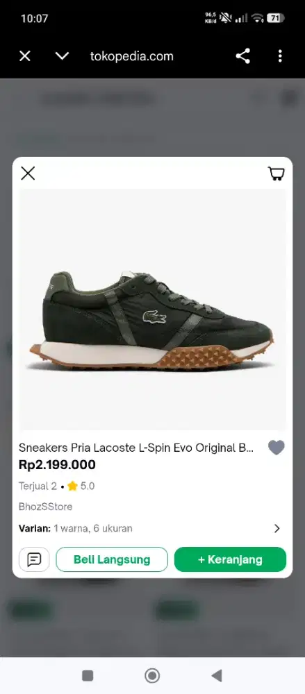 Sepatu lacoste L spin Evo