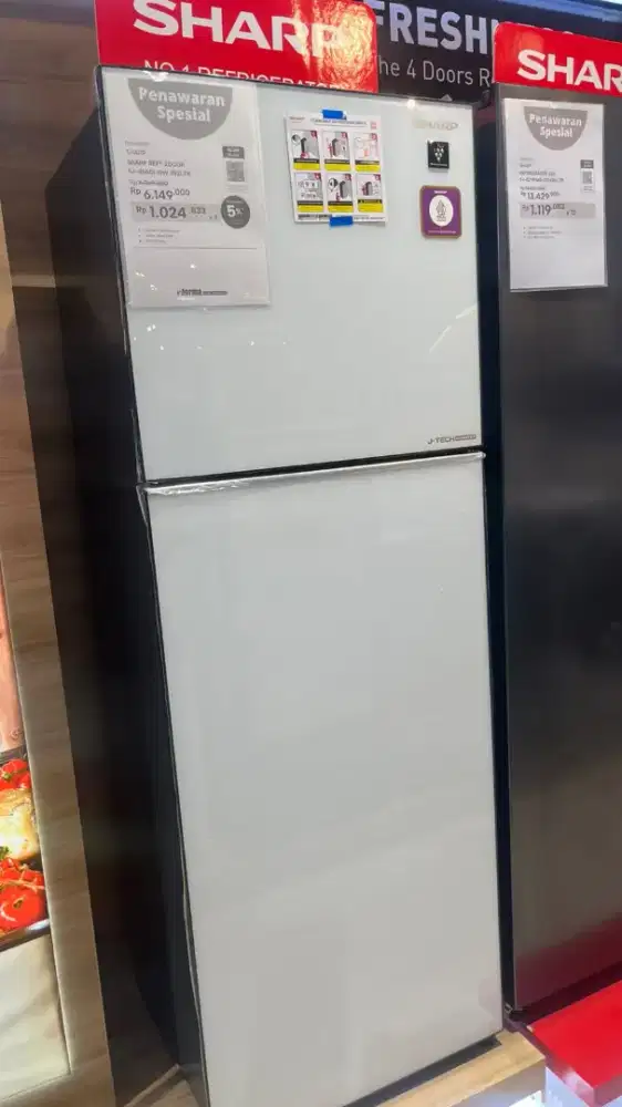 KULKAS SHARP 2 PINTU SJ-456GI-GW