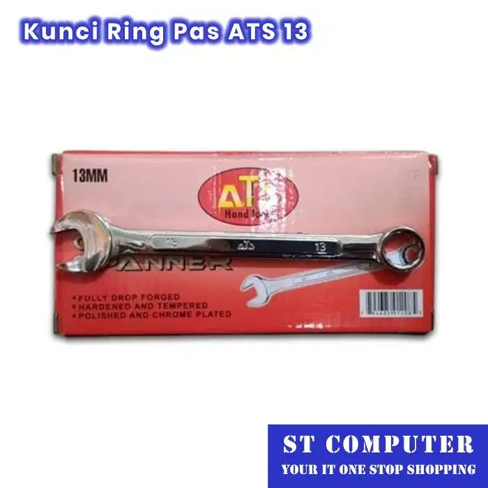Kunci Ring Pas ATS 13 Chrome Vanadium