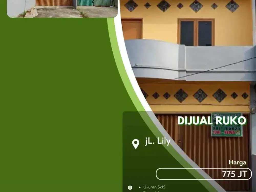 Dijual Ruko Kosongan Daerah Lily Pekanbaru Kota Siap Usaha!