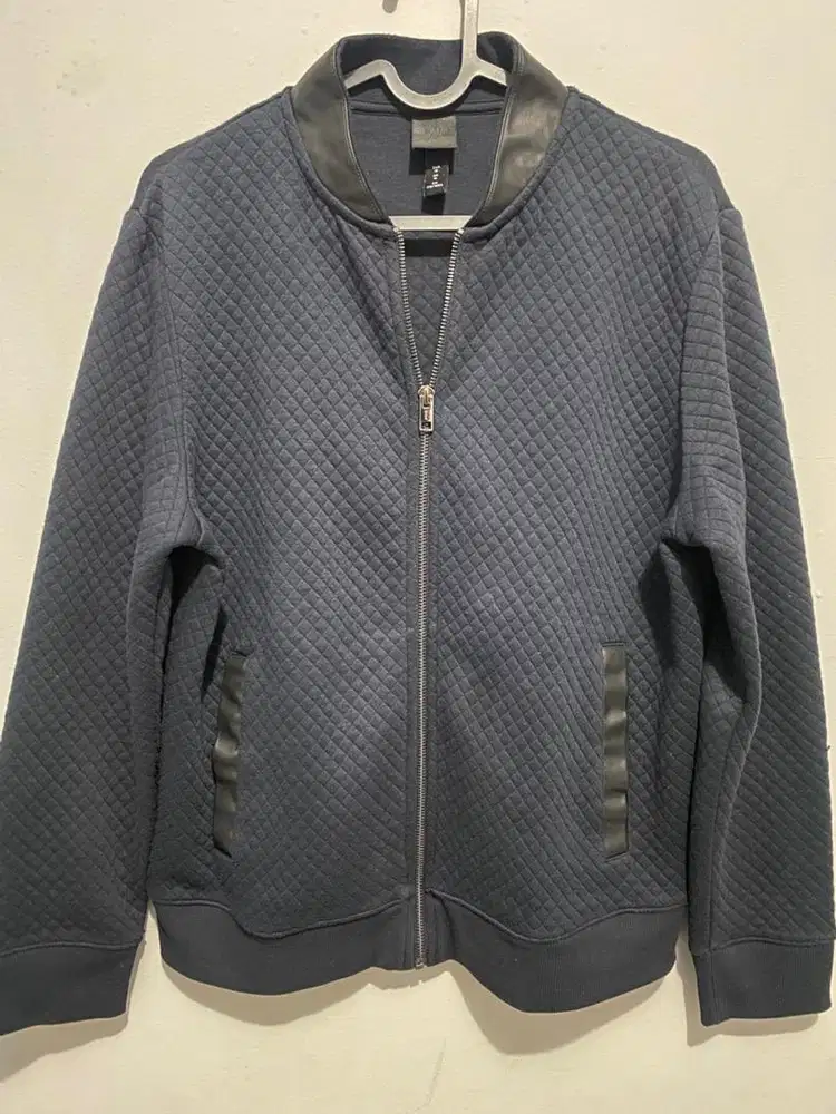 H&M Slim Fit Textured Bomber Jacket
