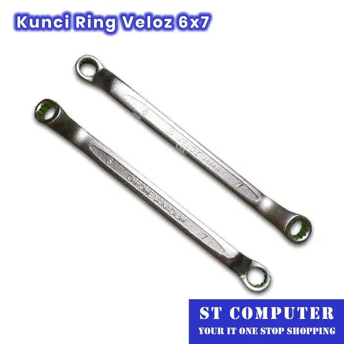 Kunci Ring Veloz 6x7 Chrome Vanadium Steel
