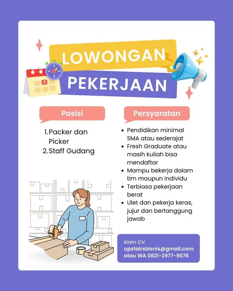 Lowongan Packer dan Gudang