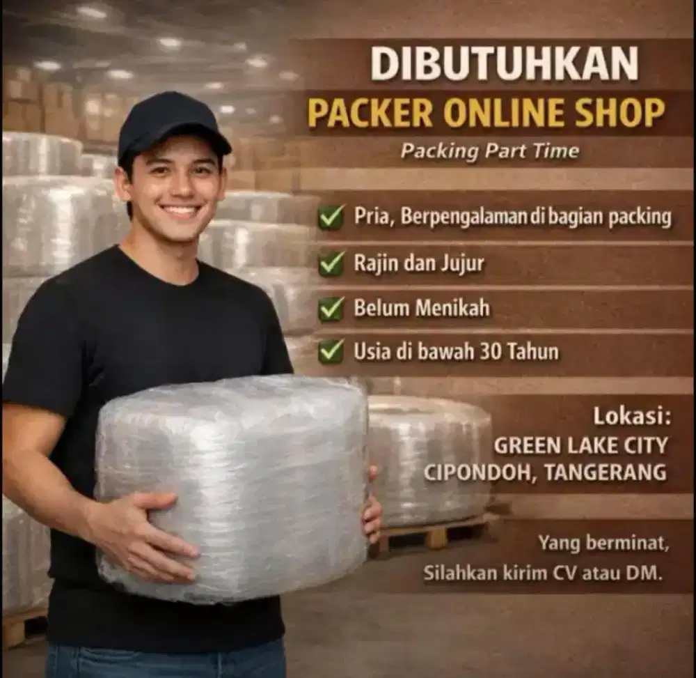 Dibutuhkan Karyawan packing part time
